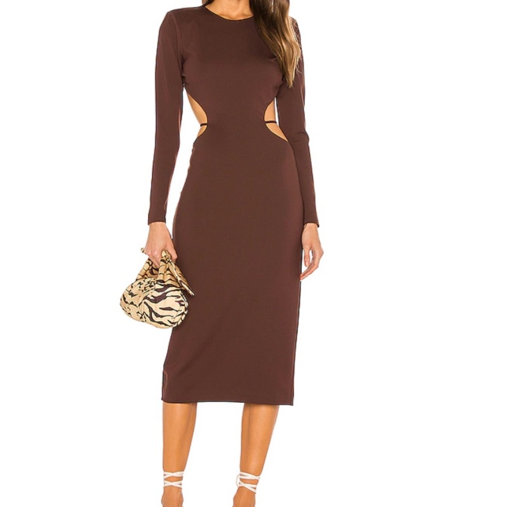 LPA farah dress in espresso revolve